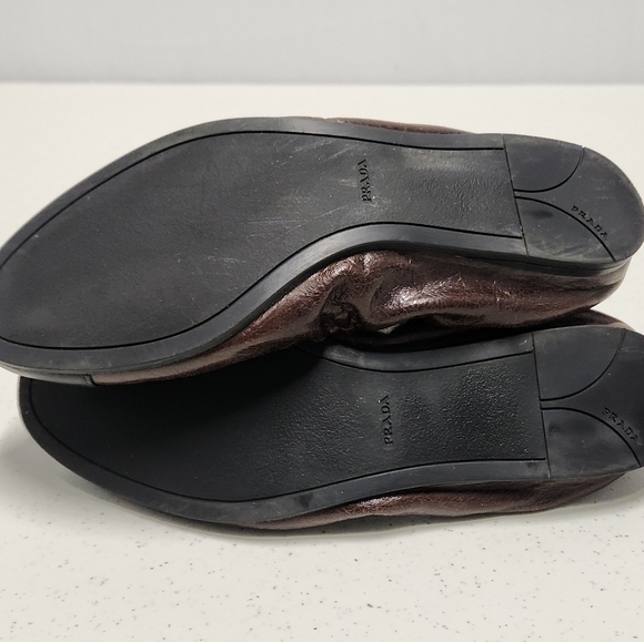 Prada Scrunch Ballet Flats SIZE EU 36.5 - Picture 7 of 12